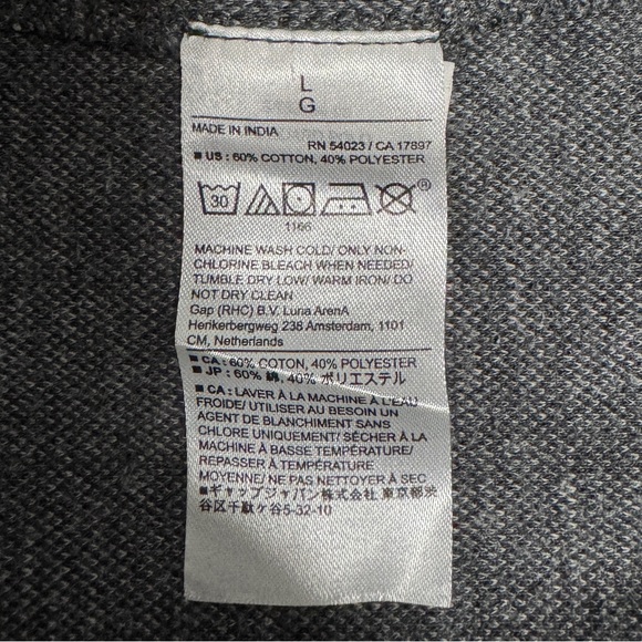 Banana Republic Men’s Jacquard Gray Striped Polo | Size: L | Gray Striped - Picture 9 of 9